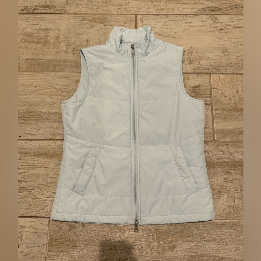 Baby Blue Ashworth Zip Up Puffer Vest Size S